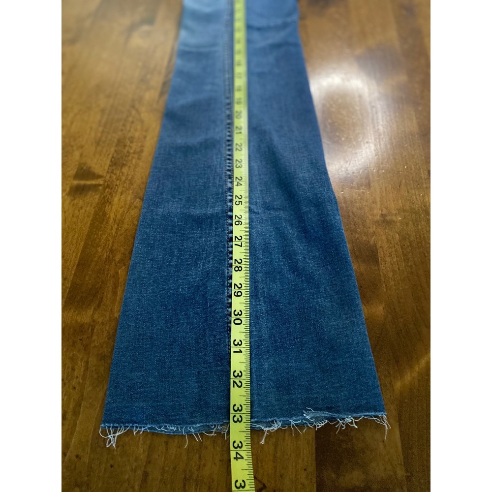 Free People We The Free Penny Pull On Flare Jeans Raw Hem Blue Womens 29 - Picture 11 of 13